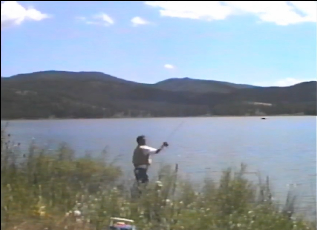 Elaine and her dad Scott at Phillips Lake, summer 1993